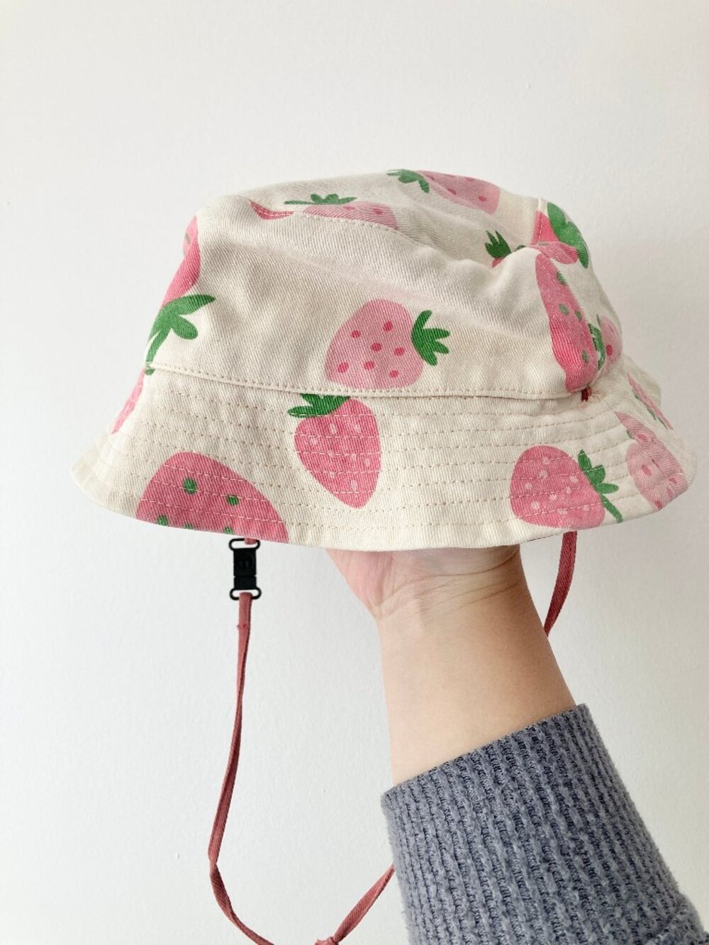 (🎨$3 PLAY) Parade 2-4 Years Large Toddler Strawberry Bucket Hat Summer Beach